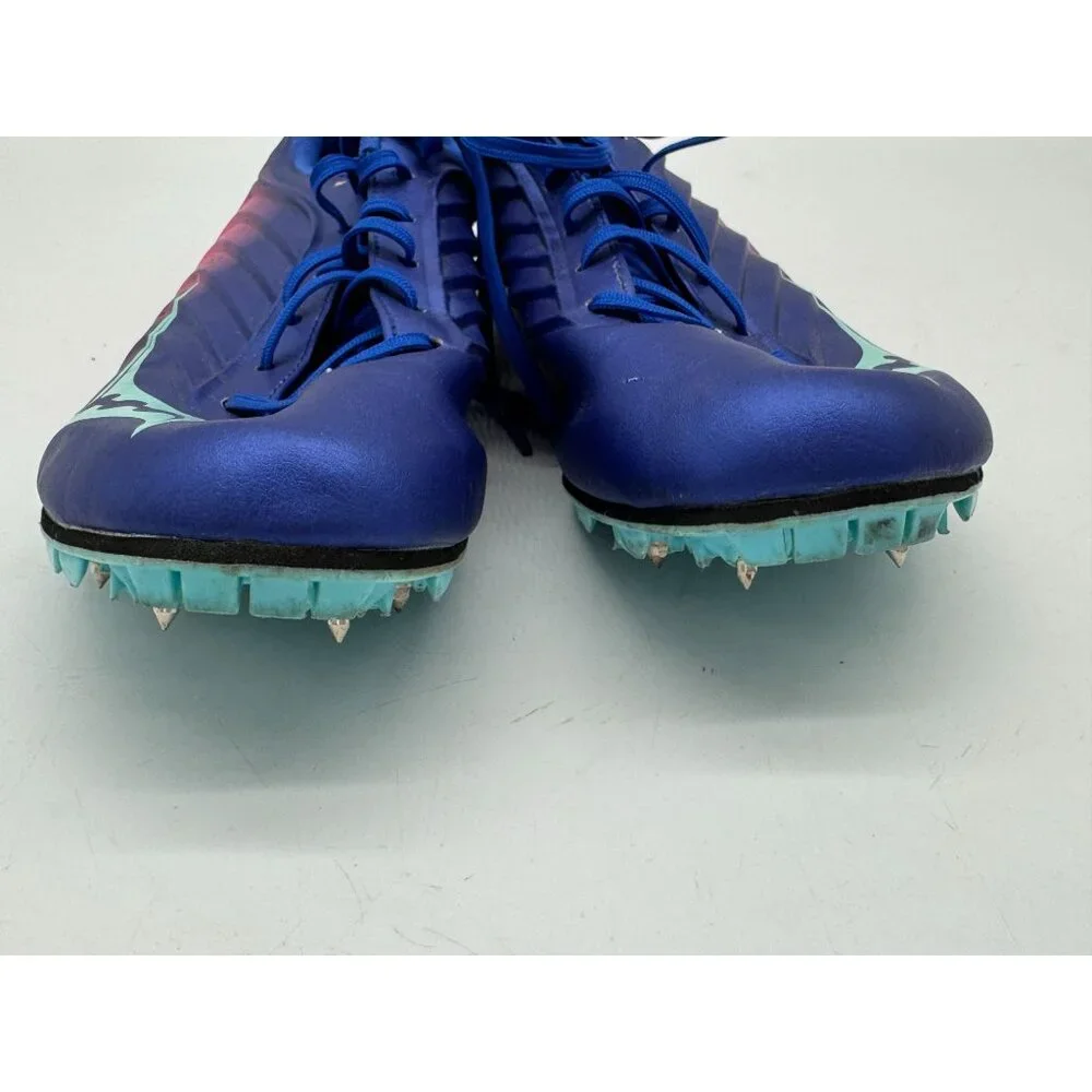 Saucony Women's Spitfire 5 Running Spikes Performance Shoes Size 9.5 Blue Pink - Picture 12 of 15